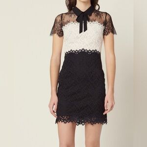 Sandro Black and White Dress